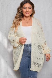 Feminine cream plus size vest with ethereal braid