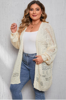 Feminine cream plus size vest with ethereal braid