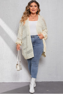 Feminine cream plus size vest with ethereal braid