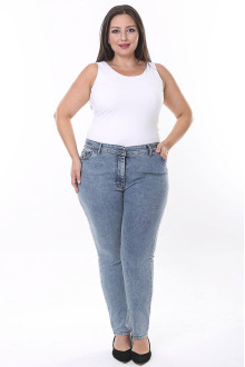 Washed denim color plus size jeans