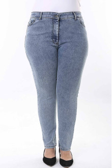 Washed denim color plus size jeans