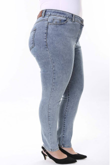 Washed denim color plus size jeans