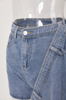 Short plus size denim pants-skirts