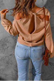 Modern plus size sweater with cutouts