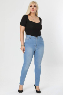 Clean light skinny plus size jeans