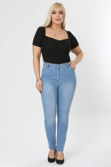 Clean light skinny plus size jeans