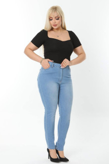 Clean light skinny plus size jeans