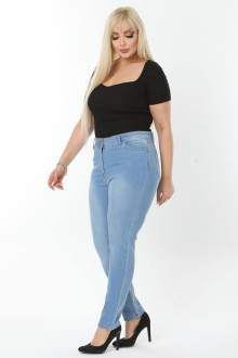 Clean light skinny plus size jeans