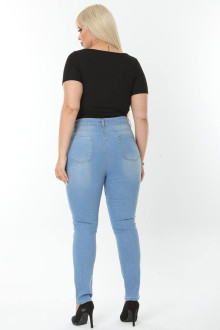 Clean light skinny plus size jeans