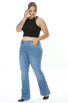 Español clean light plus size jeans