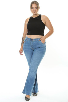 Español clean light plus size jeans