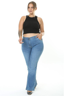 Español clean light plus size jeans