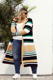 Long striped cardigan