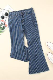 Vertical striped maxi jeans