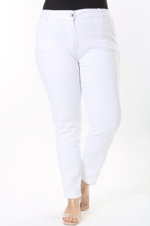 Simple white plus size jeans