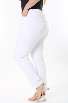 Simple white plus size jeans