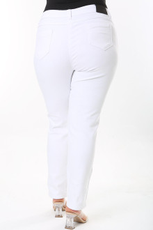 Simple white plus size jeans