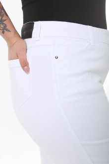 Simple white plus size jeans