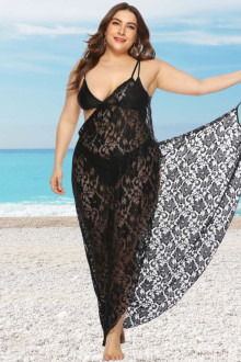 Lace plus size beach dress