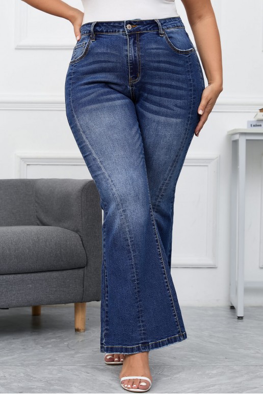 Plus size jeans with a hem and light charleston