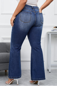 Plus size jeans with a hem and light charleston