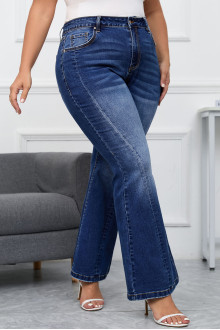 Plus size jeans with a hem and light charleston