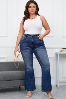 Plus size jeans with a hem and light charleston