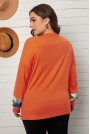 Макси блуза с дълъг ръкав в оранжево