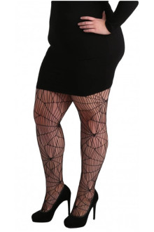 Spectacular plus size tights cobweb