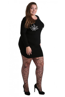 Spectacular plus size tights cobweb