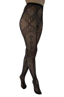 Spot Pattern Net Tights