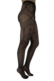 Spot Pattern Net Tights