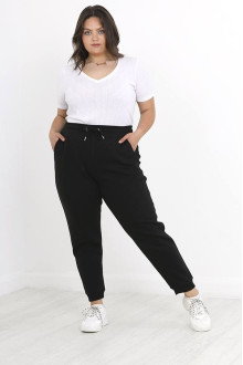 Black plus size sports bottom