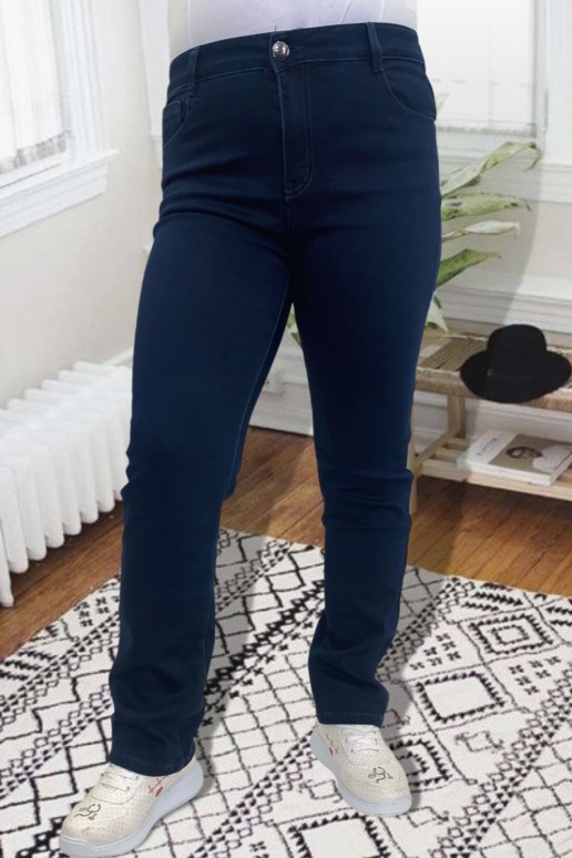 Plus size jeans with quilted lining