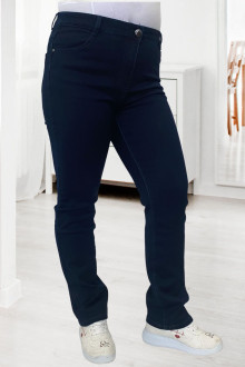 Plus size jeans with quilted lining