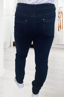 Plus size jeans with quilted lining