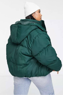 Oversize satin plus size down jacket