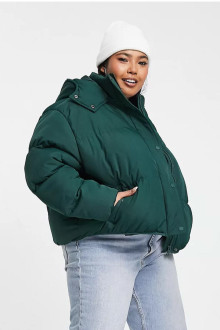 Oversize satin plus size down jacket