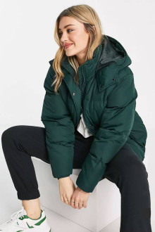 Oversize satin plus size down jacket