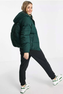 Oversize satin plus size down jacket