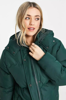 Oversize satin plus size down jacket