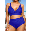 Royal Blue Half Set Plus size Swimsuit