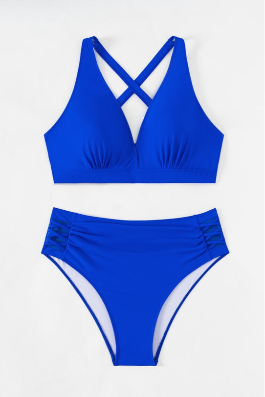 Royal Blue Half Set Plus size Swimsuit