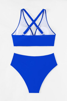 Royal Blue Half Set Plus size Swimsuit