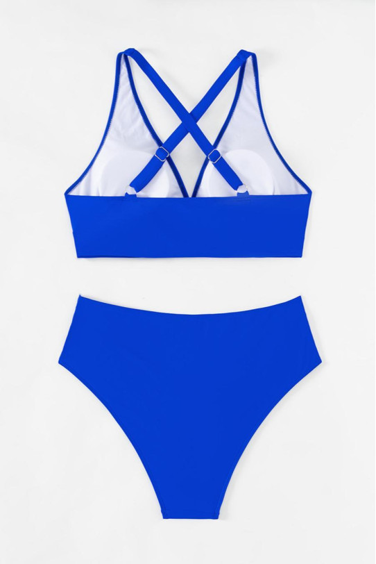 Royal Blue Half Set Plus size Swimsuit