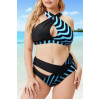 Fashionable criss-cross plus size bikini bottoms