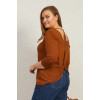 Brown blouse with designer back