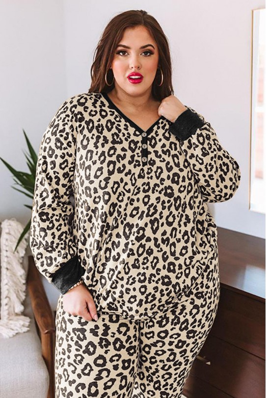 Домашен комплект / пижама в леопард