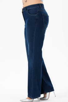 loose leg plus size jeans in dark denim