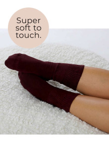 Wide and soft bamboo socks - Marsala